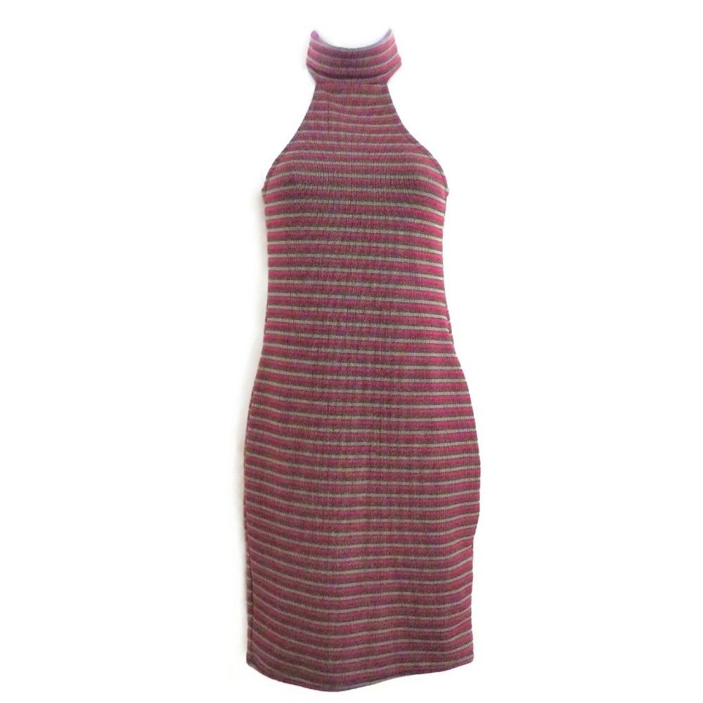 Nasty Gal Dress Body Con Wiggle Metallic Lurex 4